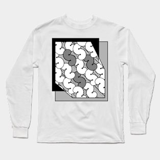 Many flowing S letters, black and white Long Sleeve T-Shirt